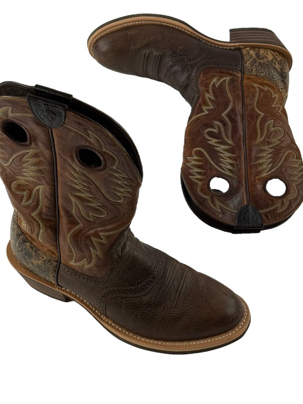ARIAT MEN'S 10 D HERITAGE ROUGHSTOCK COWBOY BOOTS Almond TOE